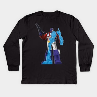 Optimus Prime - Écorché (blueprint v1) Kids Long Sleeve T-Shirt